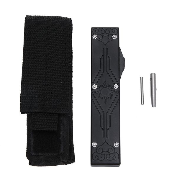 Stainless Steel Spring Comb Hair Beard Folding Hairdressing Tool Black