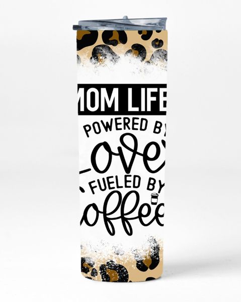 Mom Life 20oz Insulated Skinny Tumbler Sublimation With Straw 014