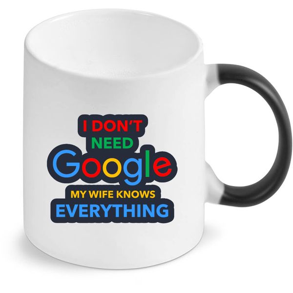 Google Wife Birthday Christmas Anniversary Magic Colour Changing Mug
