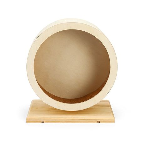 Pets Exercise Wheel Hamster Wooden Mute Running Spinner Play Toy-25CM/33CM Image