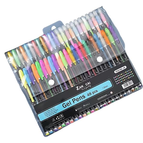Fluorescent Marker Pen Candy Color Colored Student Key Marking Pen 48 Color