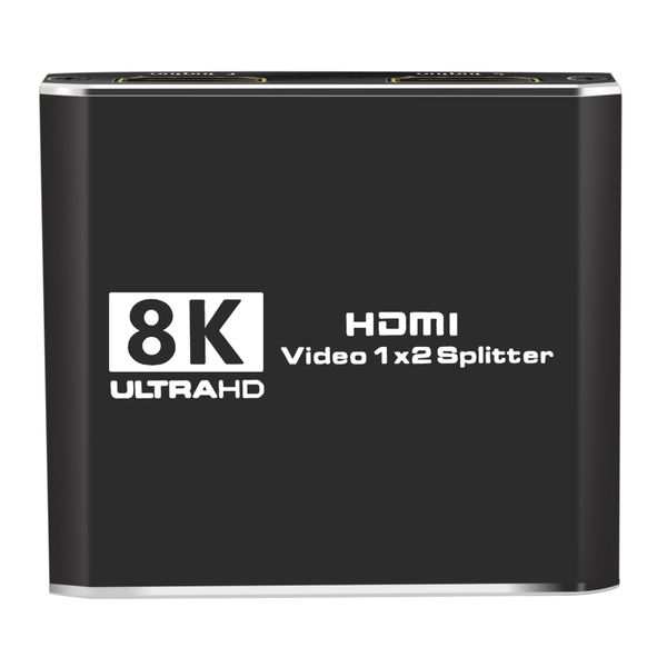 8K HDMI 2.1 Splitter 1x2 Compatible with PS5 XBOX PC Dual Monitor