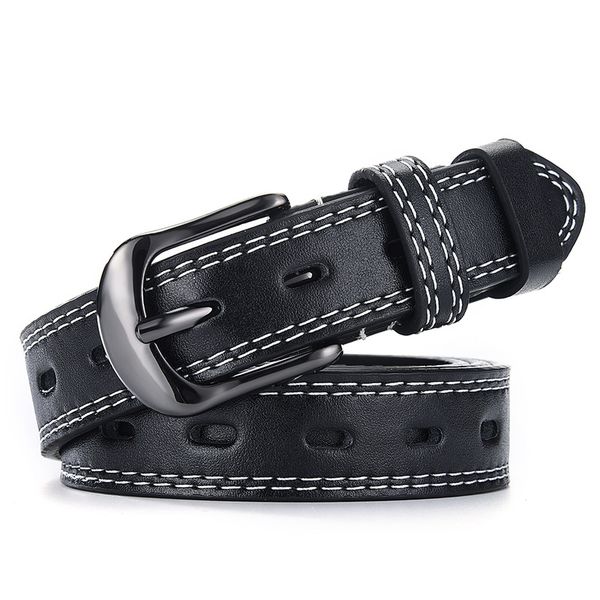 Women's Belt Retro Hollow Belt, High Quality Classic Solid Pu Leather Belt.