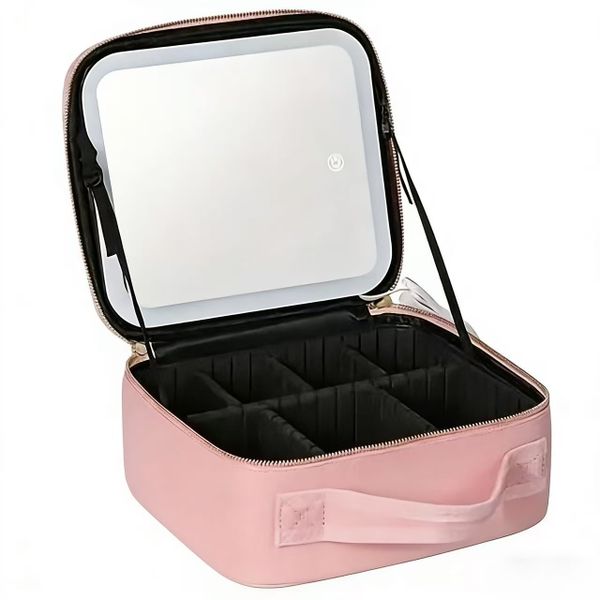 Behaesty Makeup Bag With Mirror And Light
