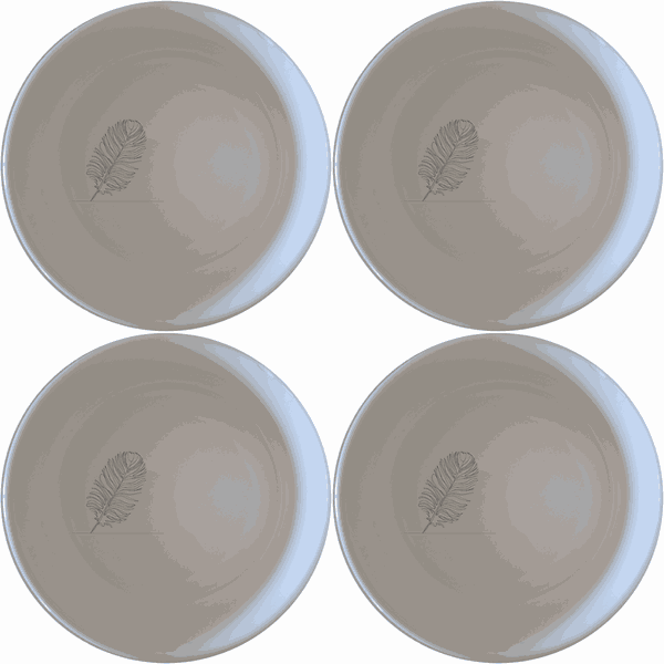 Ostrich Feather Delicate Detailed Bowl Set of 4 - Range 1