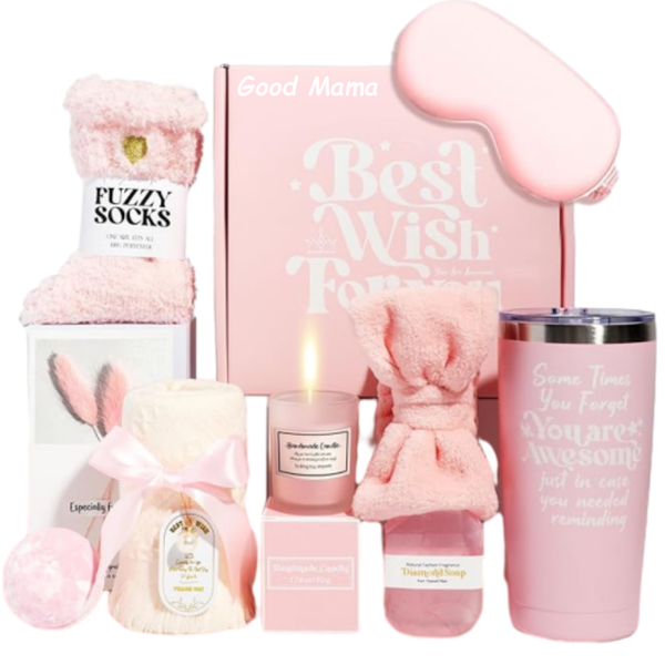 GoodMama 10 Spa Birthday Gift Set for Women Relaxation Bubble Bath Gift
