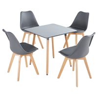 Dining Suite / Set - Square Dining Table with Four Padded Chairs