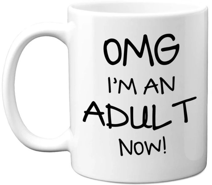 OMG I'm An Adult Now 18th Birthday Christmas Gift 11Oz Premium Coffee Mug