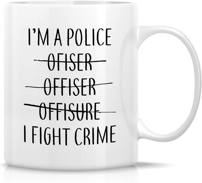 I fight crime-Father's day-Mother's day-Valentines-Christmas Mug