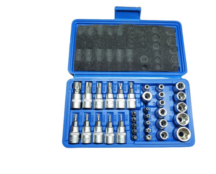 OMS E Torx Socket Set 1/4" &amp; 3/8" DR - 34 Piece