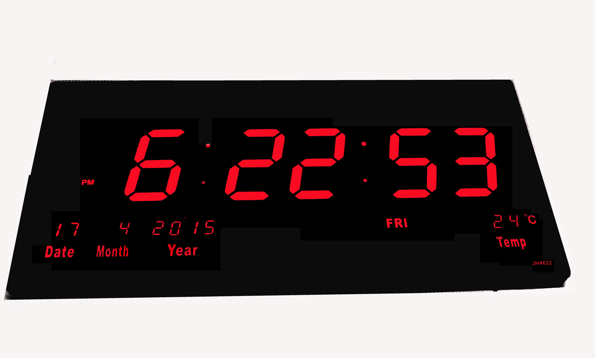 Large Digital LED Oversized Wall Clock With Date Temperature Shop 