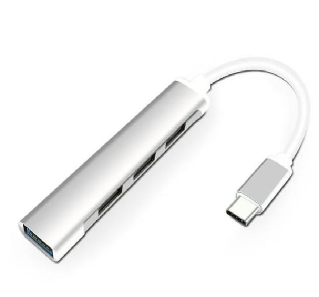 4-in-1 USB-C Hub Multiport Adapter - High-Speed USB Type-C Splitter