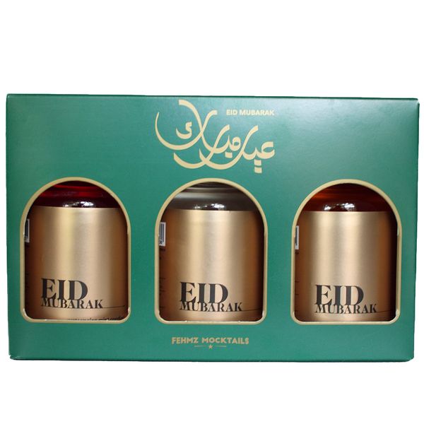 Fehmz Mocktails - Eid Mubarak 3-Bottle Cordial Gift Set