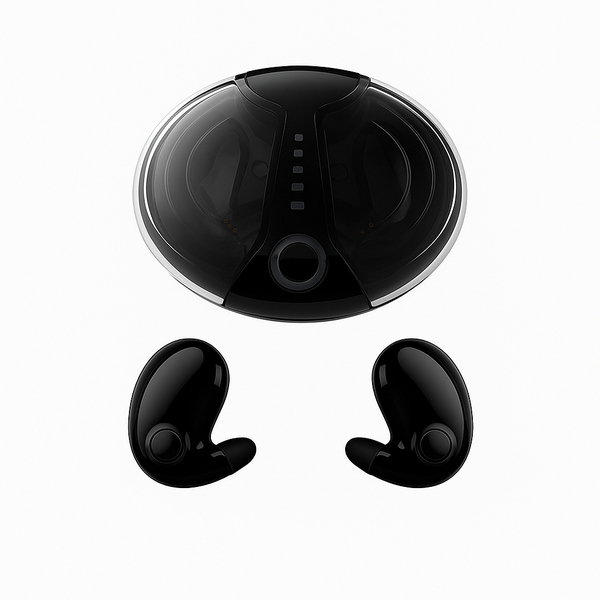 True Wireless Bluetooth Earbuds with Transparent Dual-Lid Charging Case