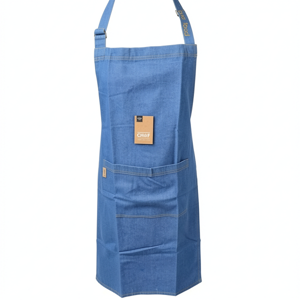 CH&amp;F Denim Apron - 70cm x 90cm Heavy-Duty - Chefs, Home Cooks &amp; BBQ