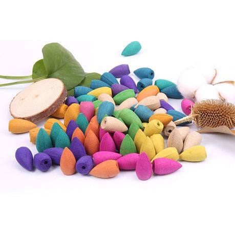 AMERTEER 100 Pieces Backflow Incense Cones Mixed Natural Scents Waterfall  Incense Cones for Backflow Incense Burner Holder,5 Mixed Natural Scents