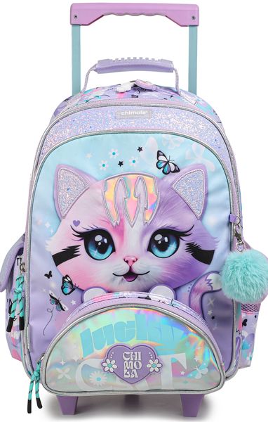 Chimola Lucky Cat Kids School Trolley Backpack