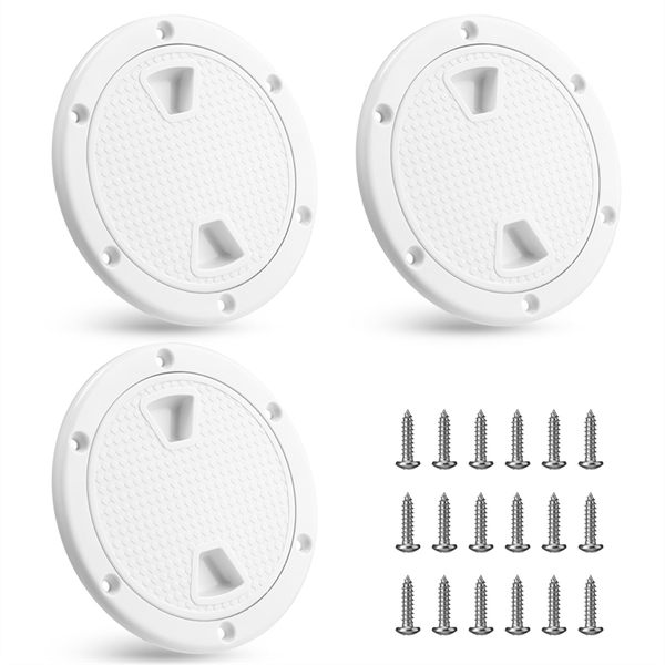 3 Pack Boat Hatch White Circular Non Slip Compatible with Universal