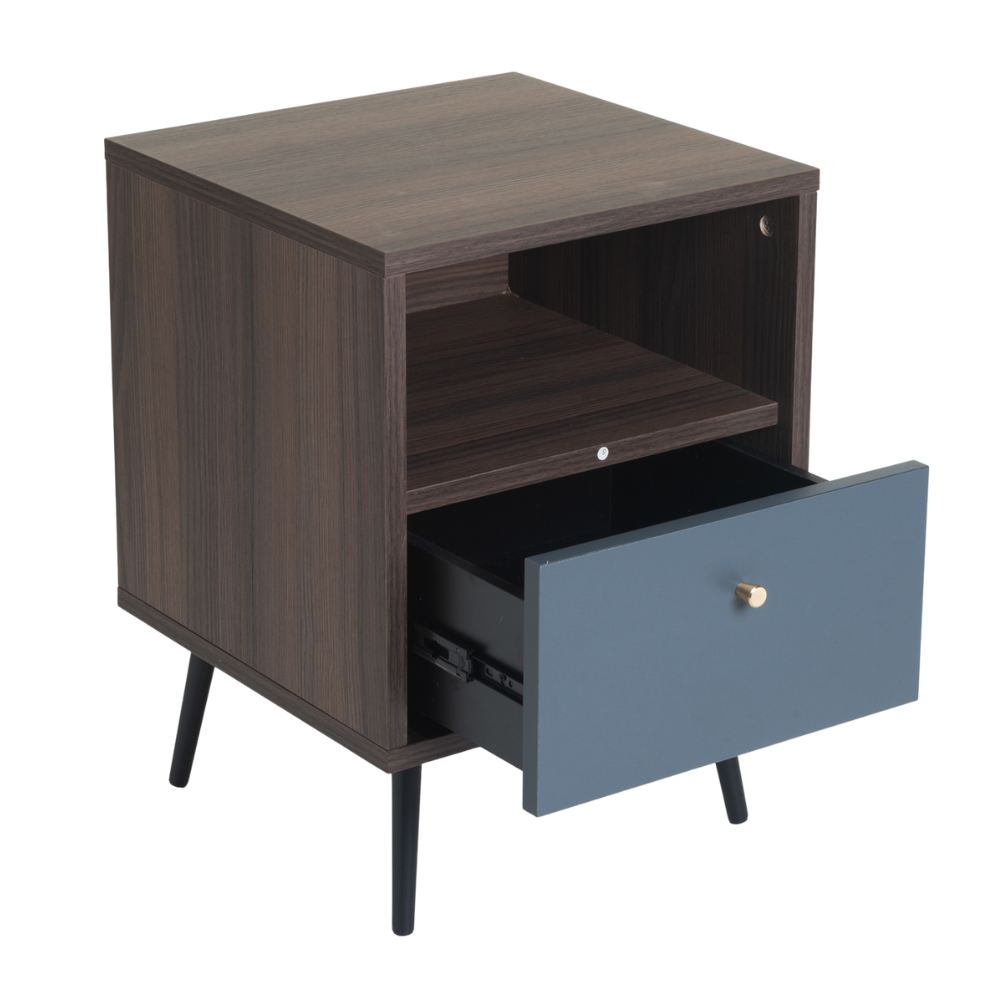 Monza 1 Drawer Pedestal Brown/Dark Grey Buy Online in South Africa