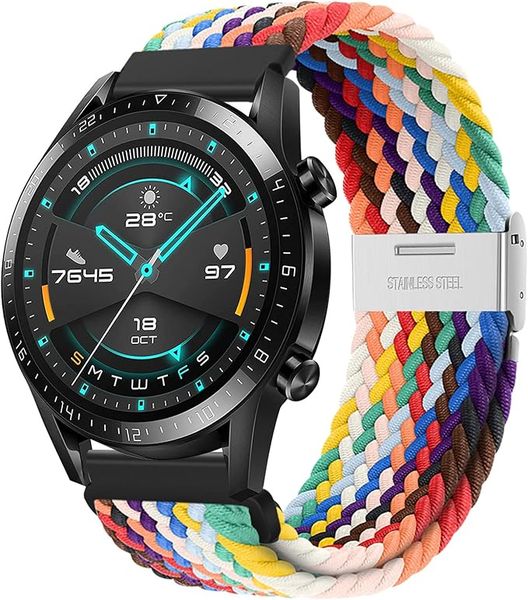 Adjustable Mesh Watch Strap Compatible with Huawei and Samsung Watch - 22mm