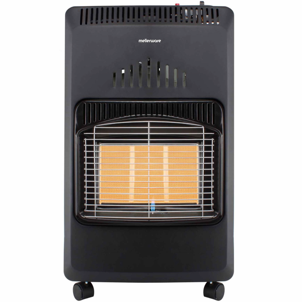 Mellerware Heater Gas Steel Black 3Heat Settings "Quantum" #