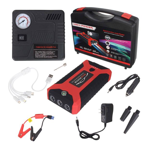 20000mAh 12V Multifunctional Jump Starter With Air Compressor
