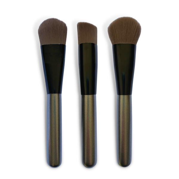 Set of 3 Professional Makeup Foundation &amp; Beauty Blender Brushes