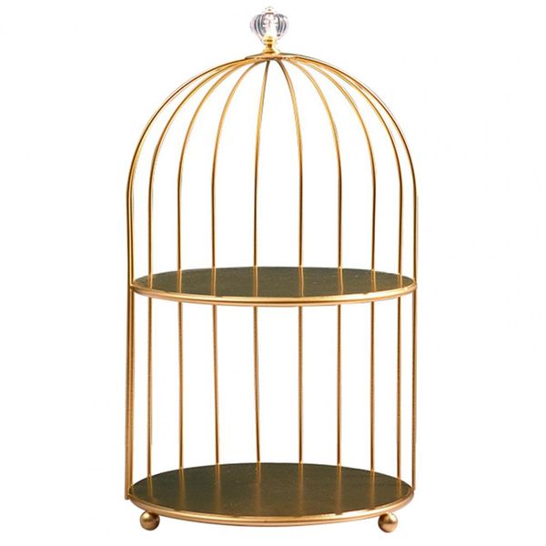 Home Decor Metal Bird Cage Nordic Bathroom Organiser Vanity Cosmetic
