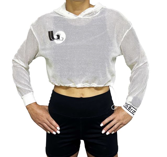 LOBRO Mesh Hoodie - White