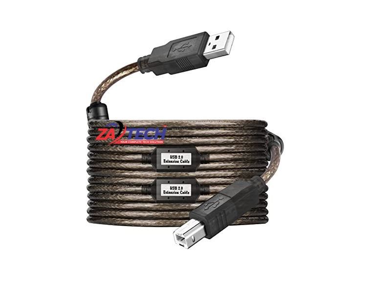 ZATECH Printer Cable USB-A to USB-B 2.0 with IC - 30 Meter