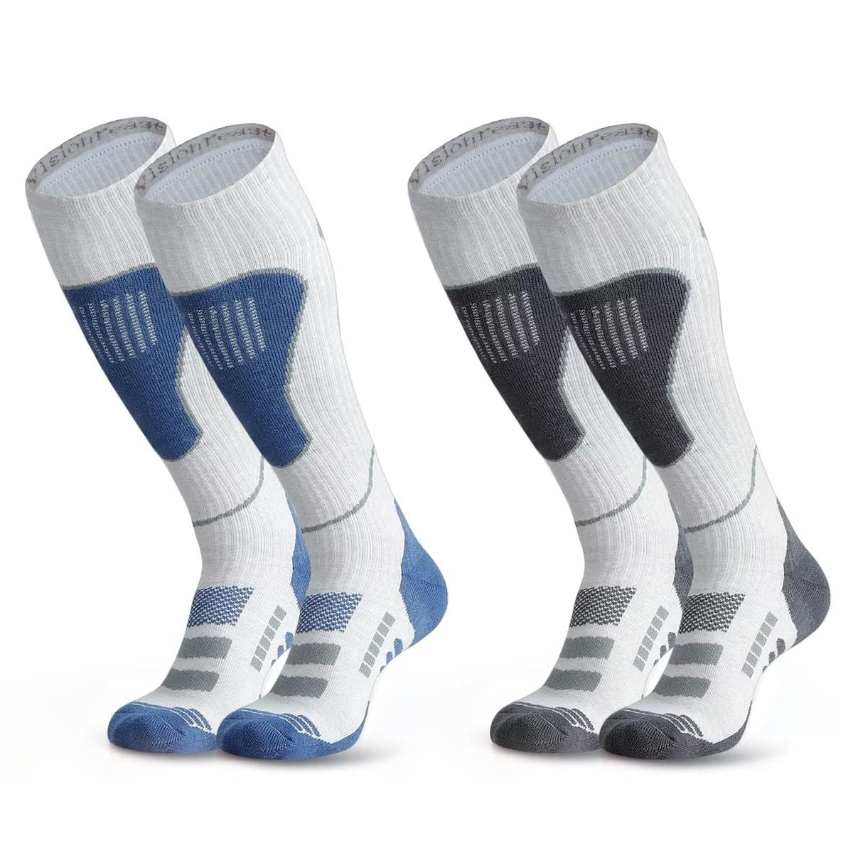 Men's Ski Midweight Over Calf Socks - 2 Pairs