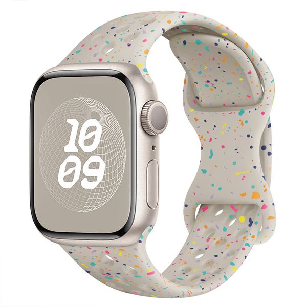 Colorful Strap with Butterfly Buckle Compatible with Apple iWatch38/40/41/(S10)42mm