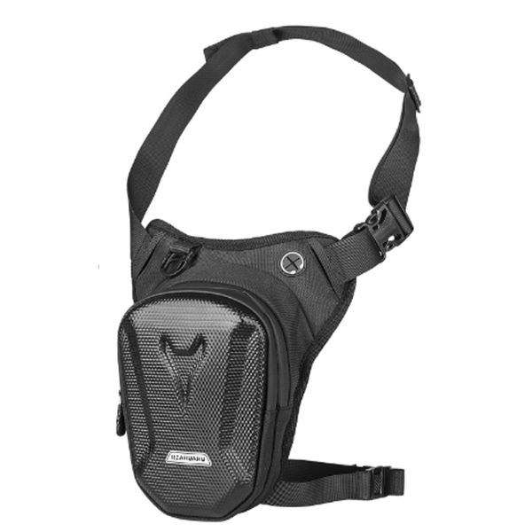 Automotive Motorcycle Waterproof Drop Leg Black Storage Bag - 20cm
