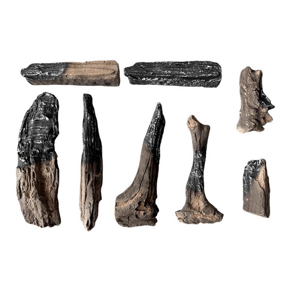 8 Pcs Gas Fireplace Ceramic Logs, Simulated Firewood