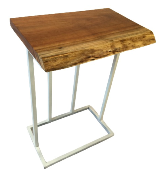 Live Edge C Shaped End Table