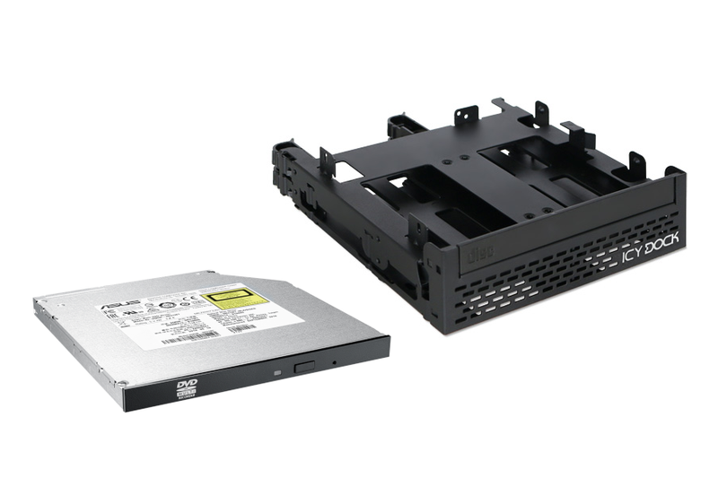 ICYDOCK Optical Drive+ 4x 2.5" SSD/HDD Bracket for External 5.25" Drive Bay