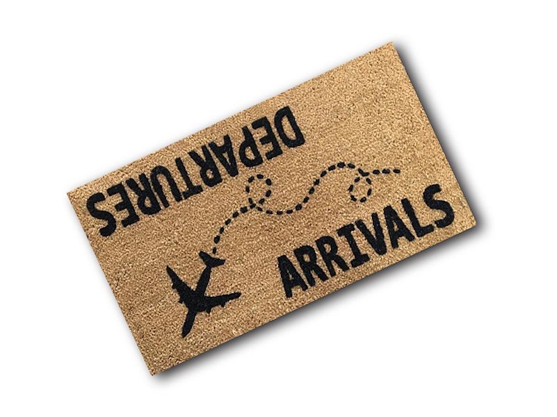 Arrival and Departures Welcome Natural Coir Doormat (70x40cm) | Shop ...