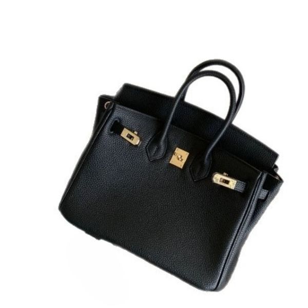 Litchi-Grain Platinum Fashionable and Versatile Large-Capacity Handbag