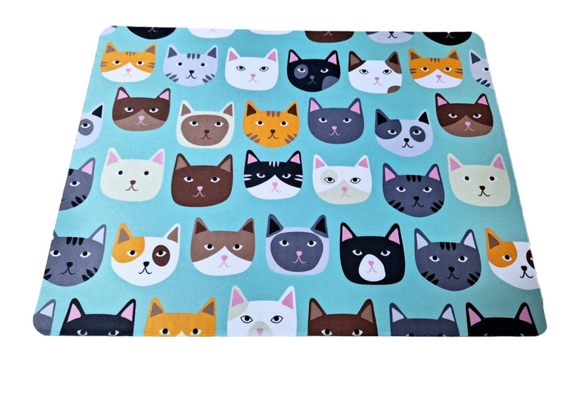 Large Mouse Pads 39 x 29 cm - Assorted Cats Faces