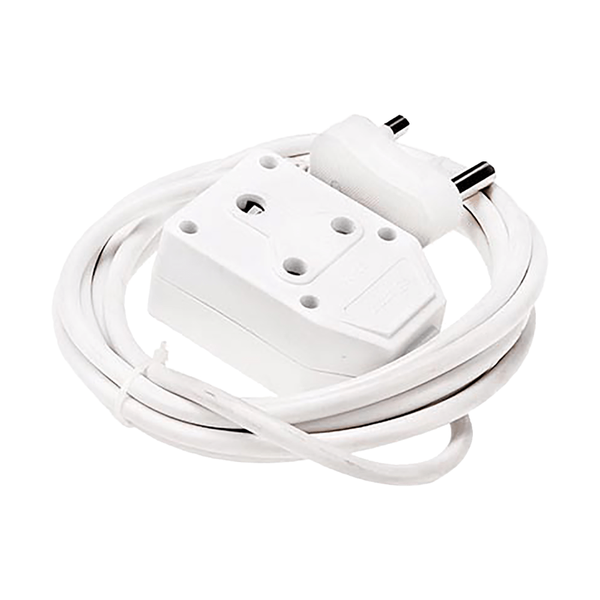 Extension Lead 3Mx1.0Mm White - 3 Pack