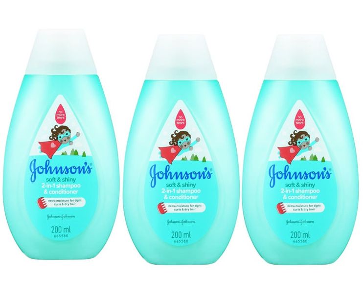 Johnson's - Shampoo &amp; Conditioner - Soft &amp; Shiny (3 x 200ml)