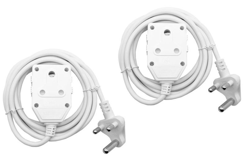 3M (Two Pack ) Heavy Duty 16A Extension Electrical Lead / Cord / Cable.