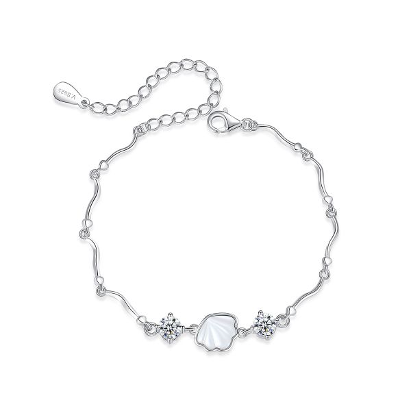 Women 925 Sterling Silver Clasp Bracelet