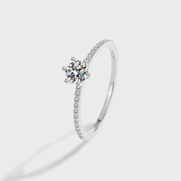 Frosted Promise Silver Ring