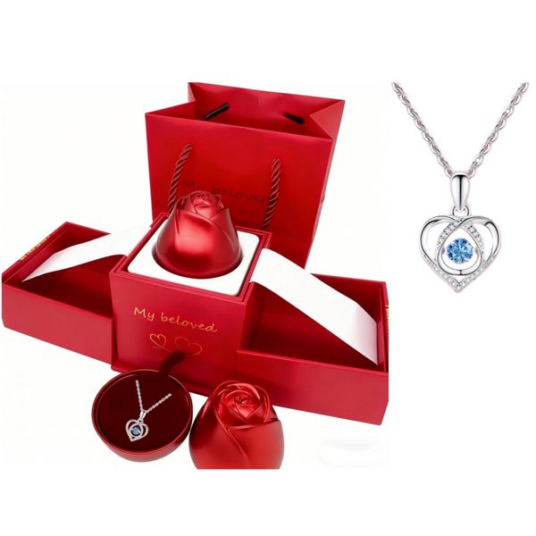 Licer Ladies 925 Sterling Silver Heart-shaped Pendant Necklace for Women