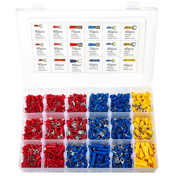 DIY Computer Wire Crimp Connecters 1200pc