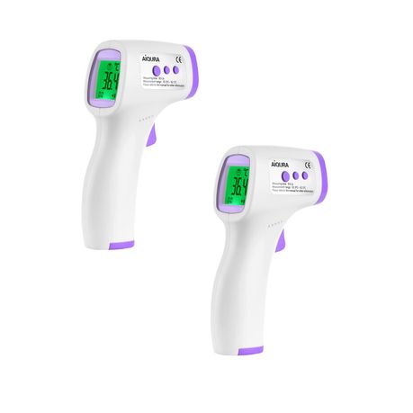 Aiqura Digital Non Contact Infrared Forehead Thermometer 2 Pack
