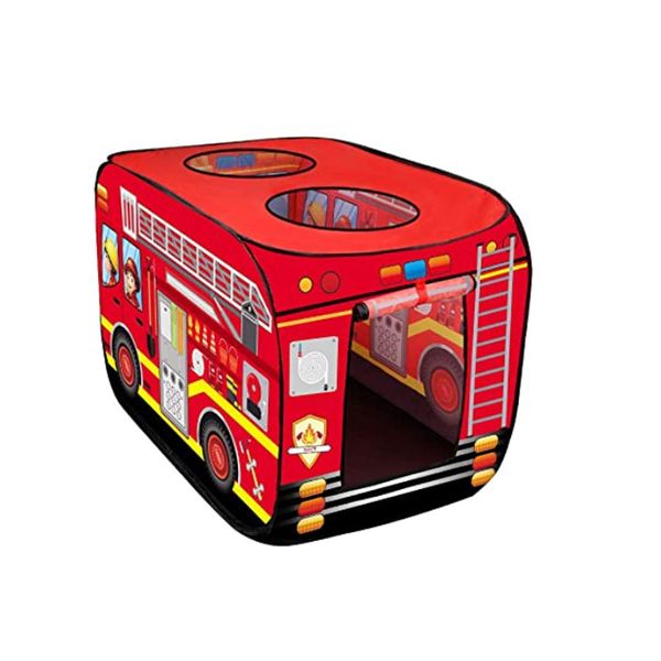 Foldable Fire Truck Play Tent for Kids Indoor &amp;Outdoor Playhouses