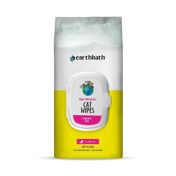Earthbath Hypo-Allergenic Cat Wipes - Fragrance Free