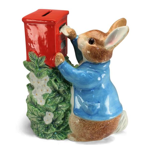 Peter Rabbit Posting a Letter Money Bank